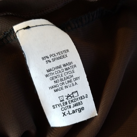 Egs by Elonges Brown Chiffon Hem Tunic - Picture 6 of 10